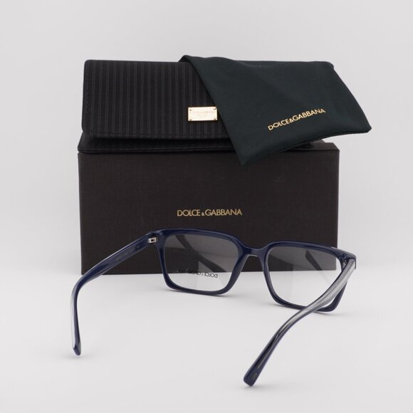 Dolce & Gabbana DG3337 3280 Rectangle Eyeglasses 55mm - Blue - Picture 4 of 9